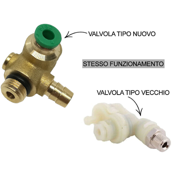 Valvola acqua 3 Vie in ottone ricambio per macchina da caffè Faber slot  cialda sostituisce valvola in plastica