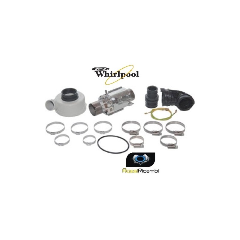 KIT RESISTENZA LAVASTOVIGLIE WHIRLPOOL IGNIS CORPO POMPA ORIGINALE 481010518499